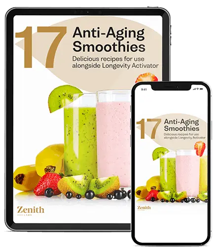 Longevity Activator free bonus eBook – 17 Anti-Aging Smoothies recipes