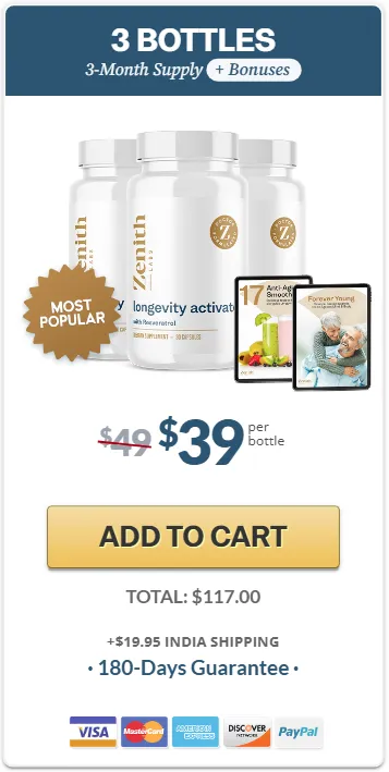 Longevity Activator 3 bottle 90-day supply